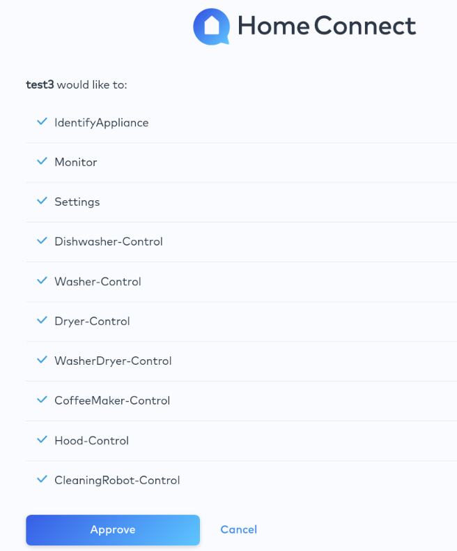 Screenshot Home Connect wizard page 3 Screenshot Home Connect wizard page 3