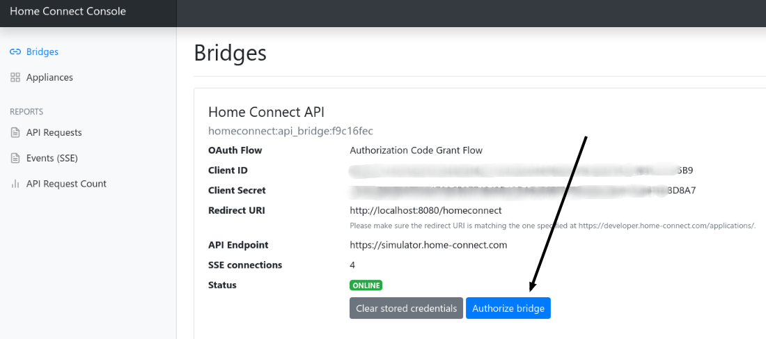 Screenshot Home Connect wizard page 1 Screenshot Home Connect wizard page 1