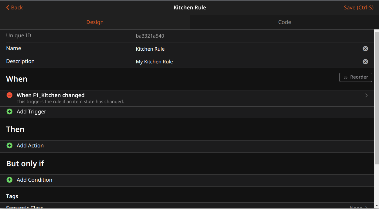 openHAB Rule Configuration